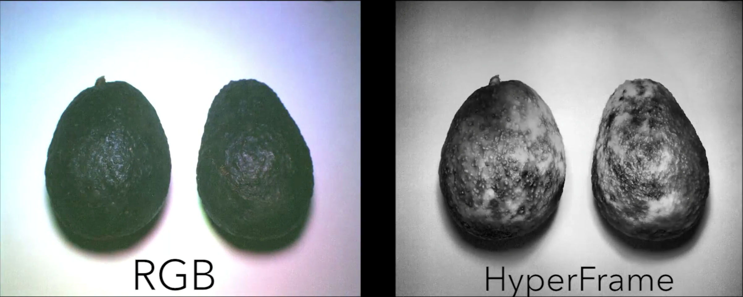 HyperFrames taken with HyperCam predicted the relative ripeness of 10 different fruits with 94% accuracy